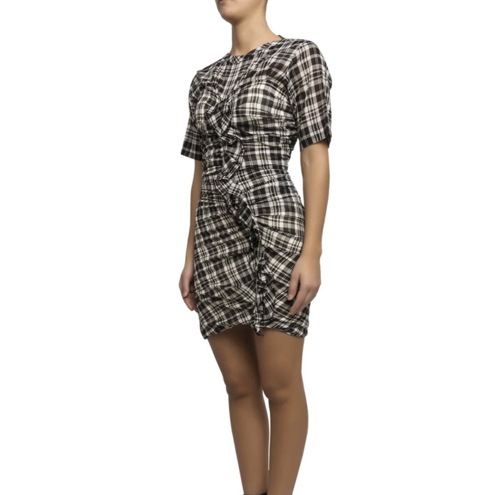 Isabel Marant Etoile Check Cotton Mini Dress size 36